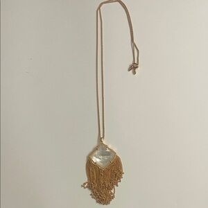 Kendra Scott Kingston long necklace rose gold